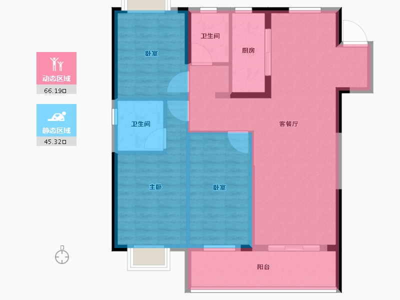 湖北省-荆州市-当代显扬府ΜΟΜΛ-100.80-户型库-动静分区