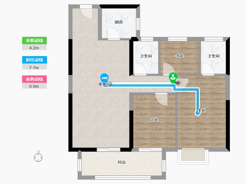 湖北省-荆州市-松滋博森翰林城-81.49-户型库-动静线