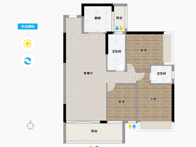 广西壮族自治区-河池市-兰郡华府-109.90-户型库-采光通风