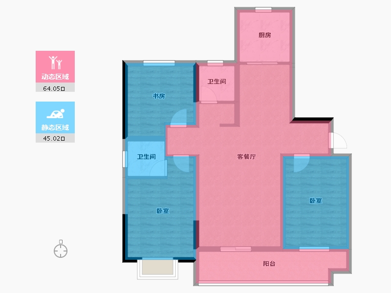 山东省-日照市-裕升华庭-96.81-户型库-动静分区