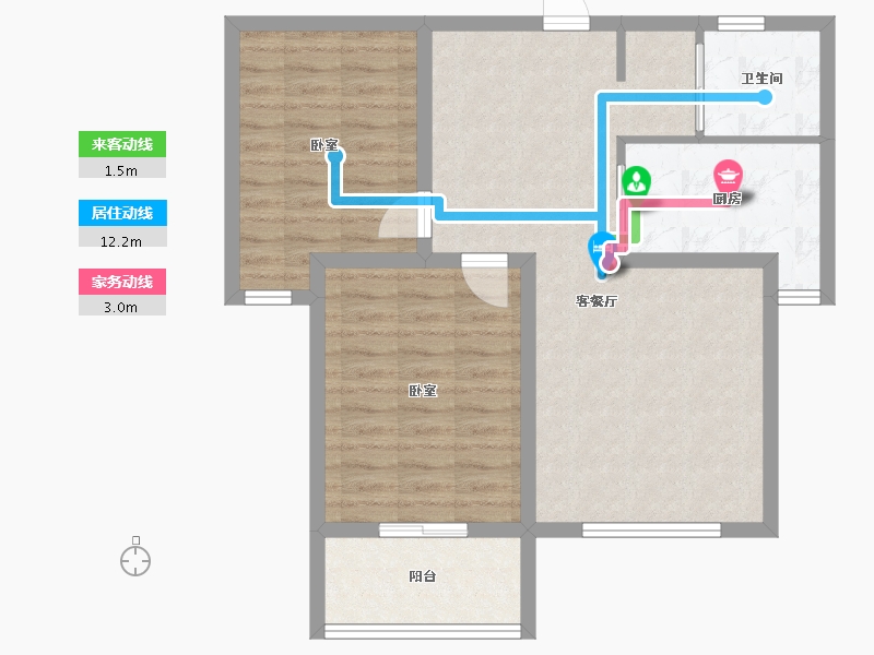 山东省-潍坊市-九州方园国际-73.64-户型库-动静线