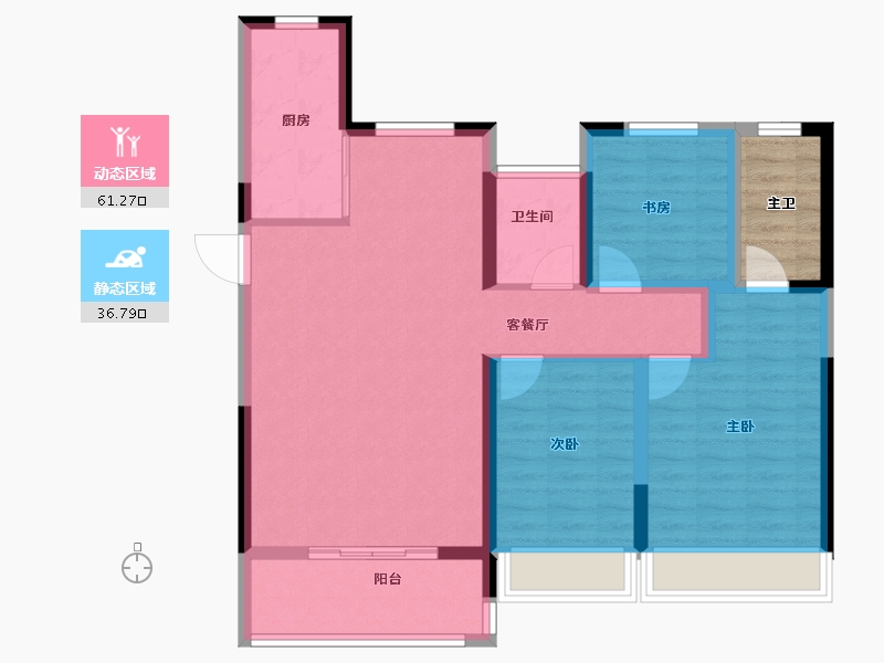 河南省-濮阳市-瑞璞澜亭叙-92.25-户型库-动静分区