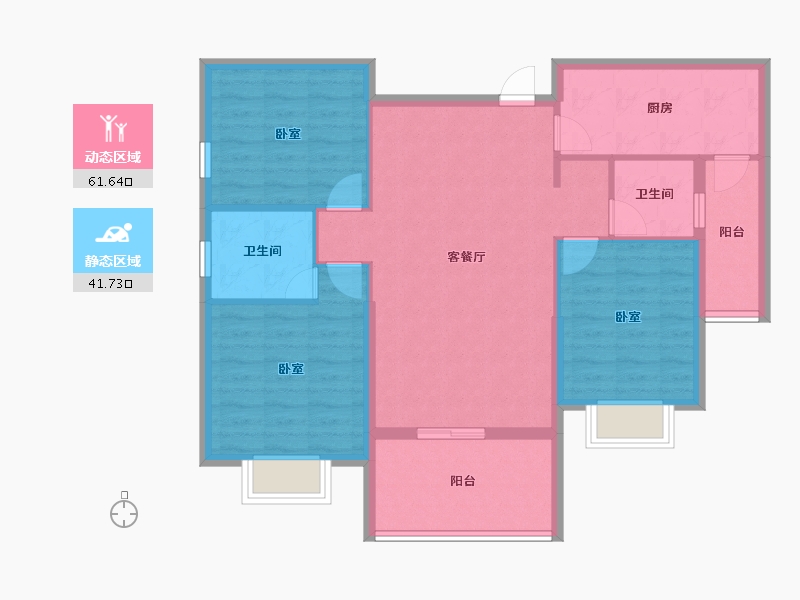 湖南省-怀化市-辰华未来城-93.04-户型库-动静分区