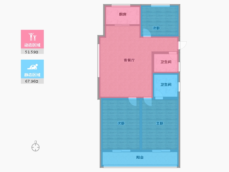 山东省-菏泽市-鑫源麗水城-107.34-户型库-动静分区