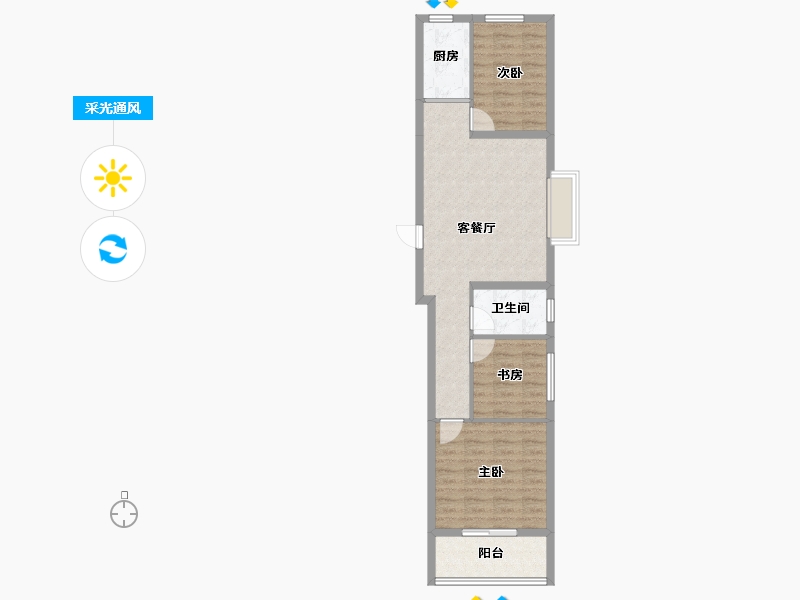 河北省-秦皇岛市-在水一方-71.00-户型库-采光通风