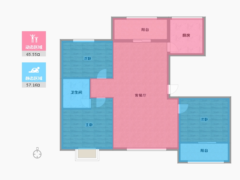 山东省-潍坊市-青云瑞景园.-112.00-户型库-动静分区