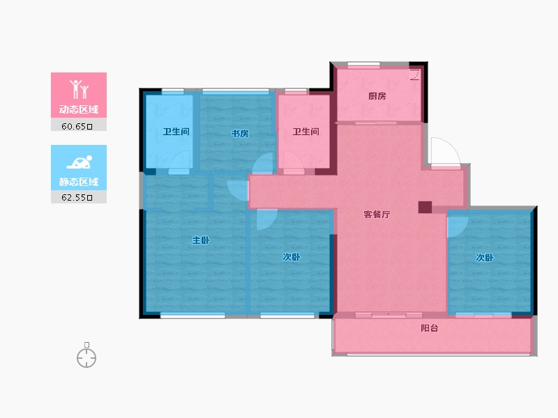 浙江省-温州市-远洋.世纪宸章-111.20-户型库-动静分区