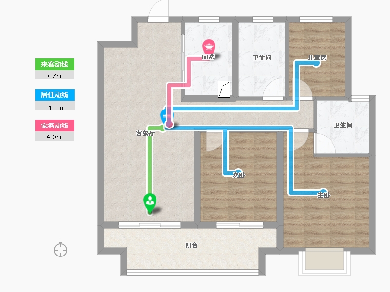 江西省-上饶市-金科奥园·铂悦都会-83.00-户型库-动静线