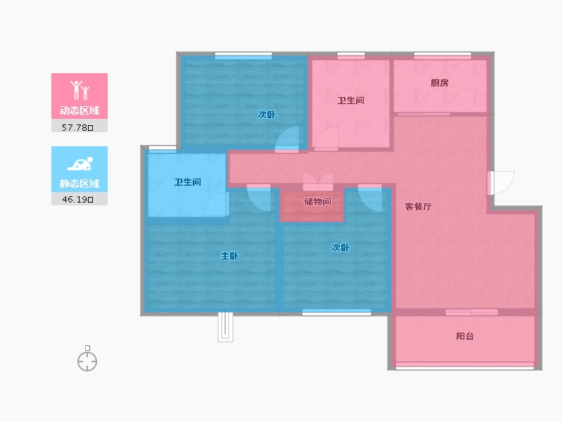 江苏省-连云港市-福居·新天地-92.21-户型库-动静分区