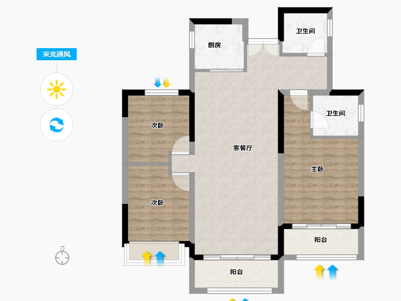 贵州省-黔东南苗族侗族自治州-城南印象-91.79-户型库-采光通风