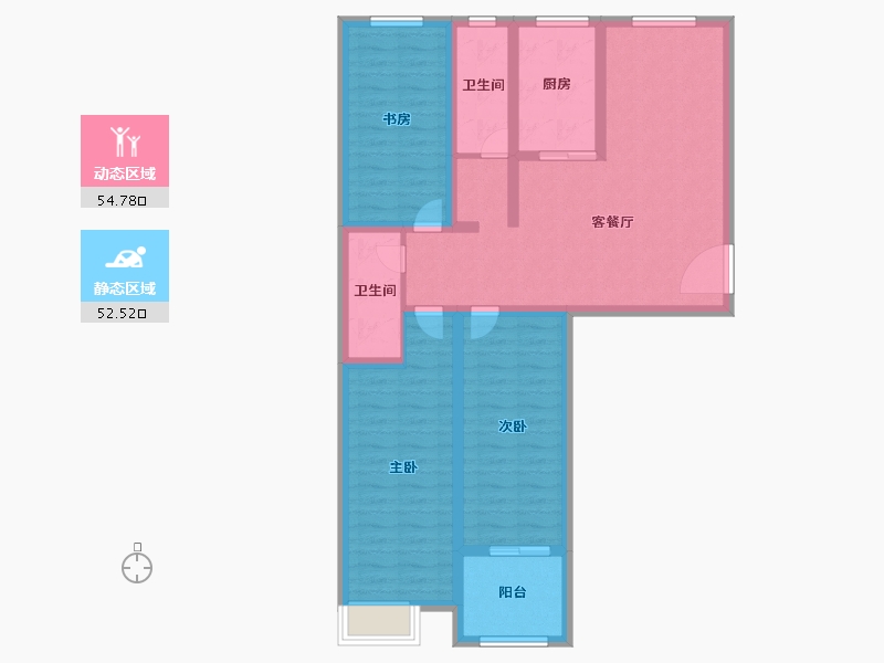 山东省-济宁市-水韵城-94.83-户型库-动静分区