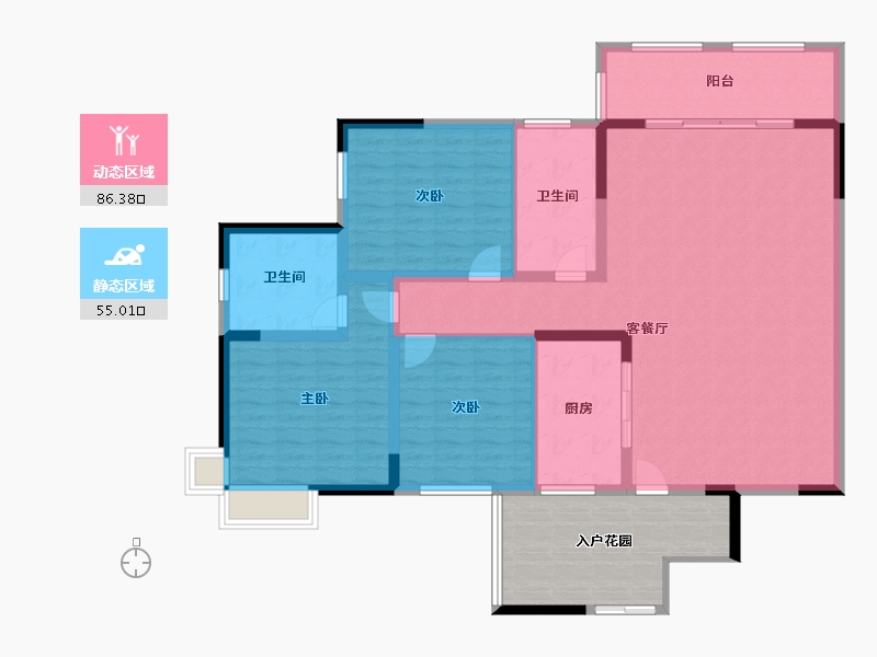 广西壮族自治区-来宾市-晓都·盛苑新街-142.46-户型库-动静分区