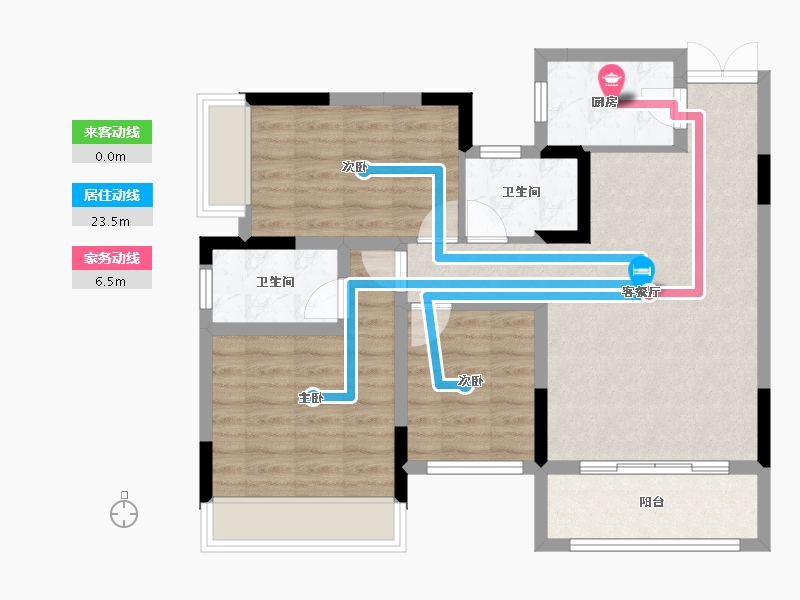 贵州省-贵阳市-御府壹号-79.35-户型库-动静线