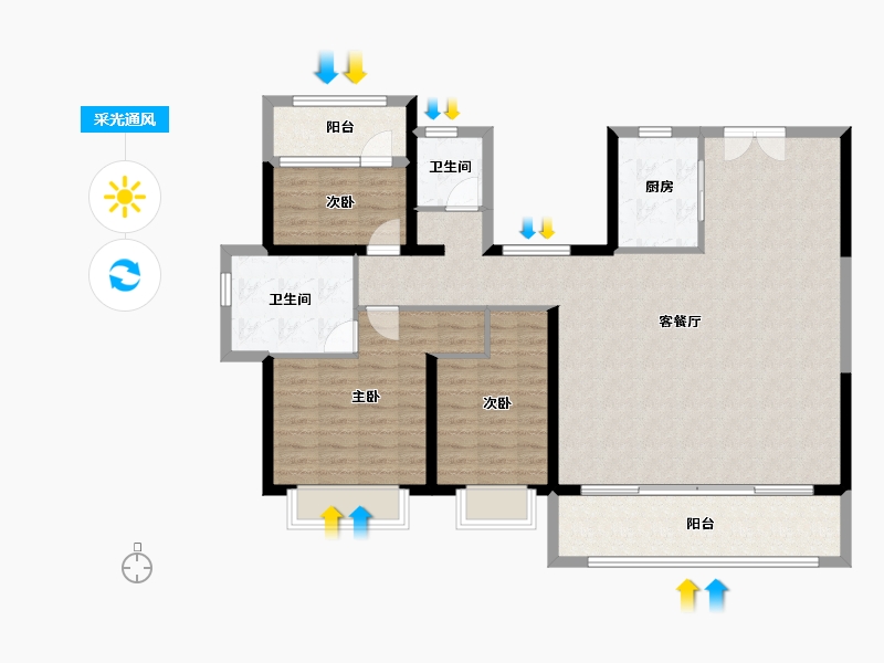 福建省-漳州市-经发万和湖畔首府-118.41-户型库-采光通风