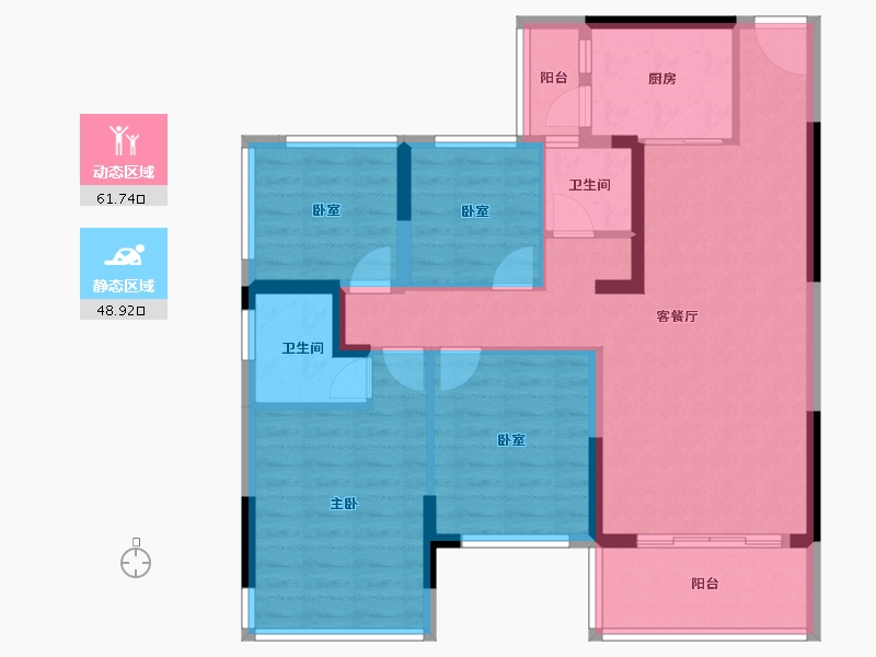 广西壮族自治区-贵港市-华盈壹品江山-98.70-户型库-动静分区