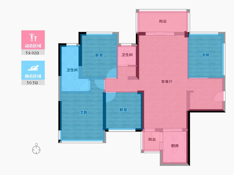 广西壮族自治区-贵港市-华盈壹品江山-97.42-户型库-动静分区