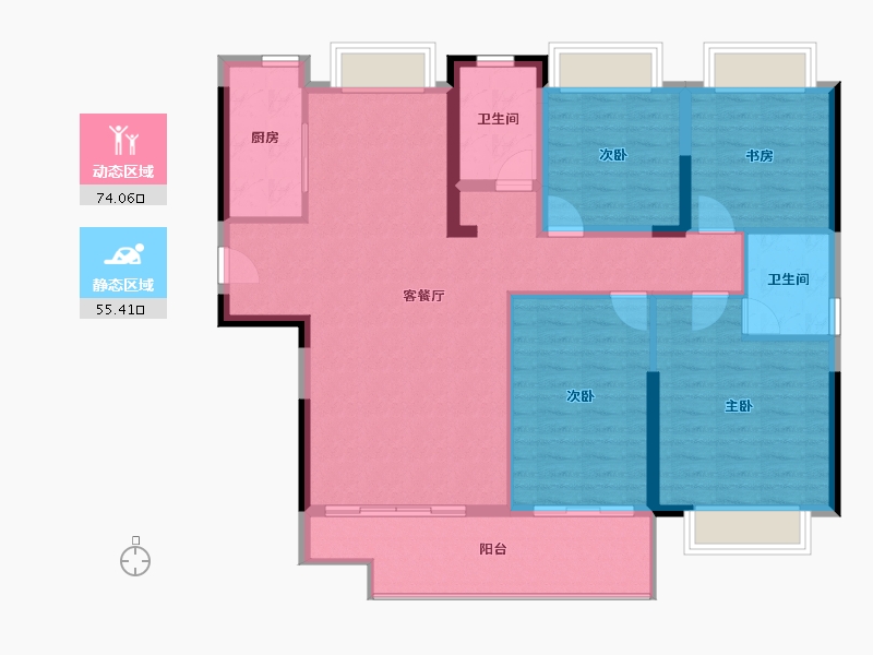 福建省-莆田市-铜锣湾万达广场-117.84-户型库-动静分区