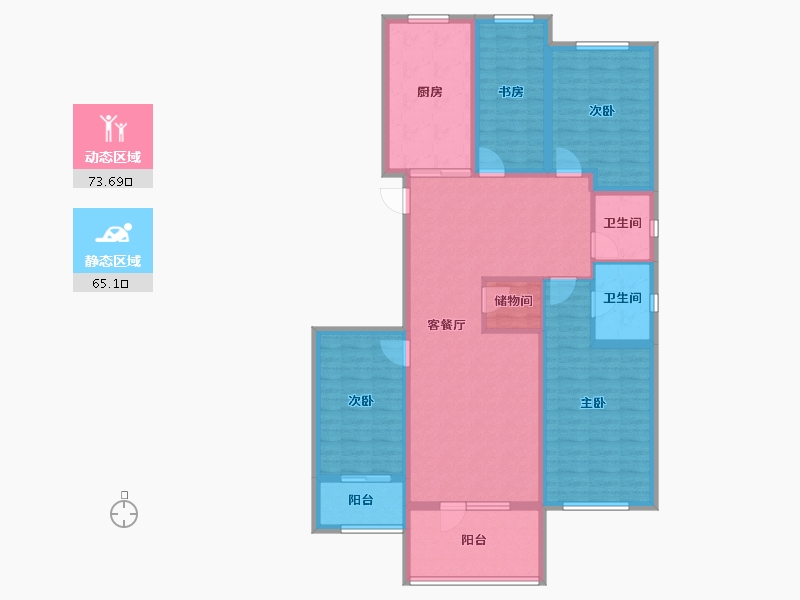 河北省-秦皇岛市-在水一方-124.12-户型库-动静分区