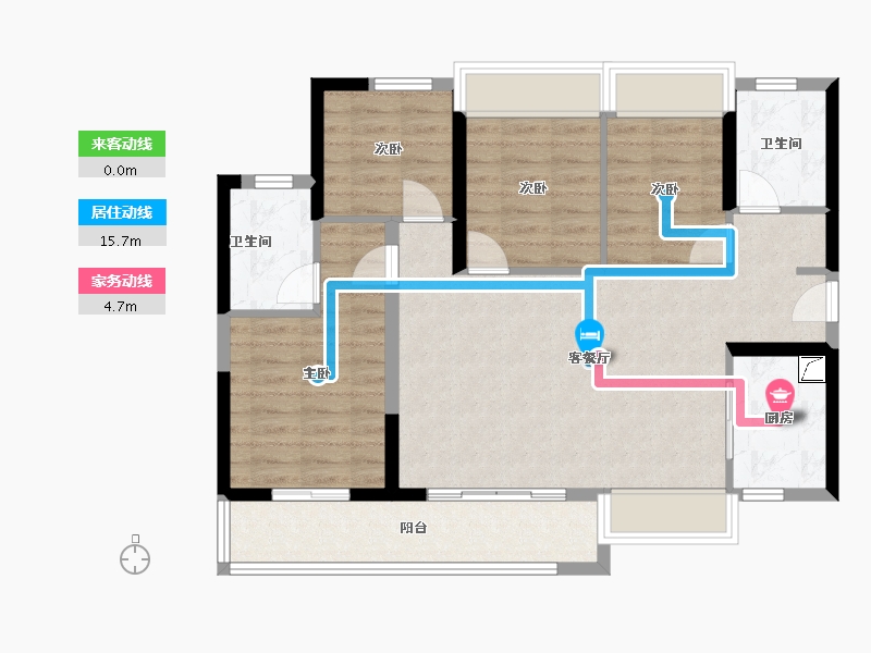 广东省-阳江市-碧桂园中兴江山府-88.00-户型库-动静线