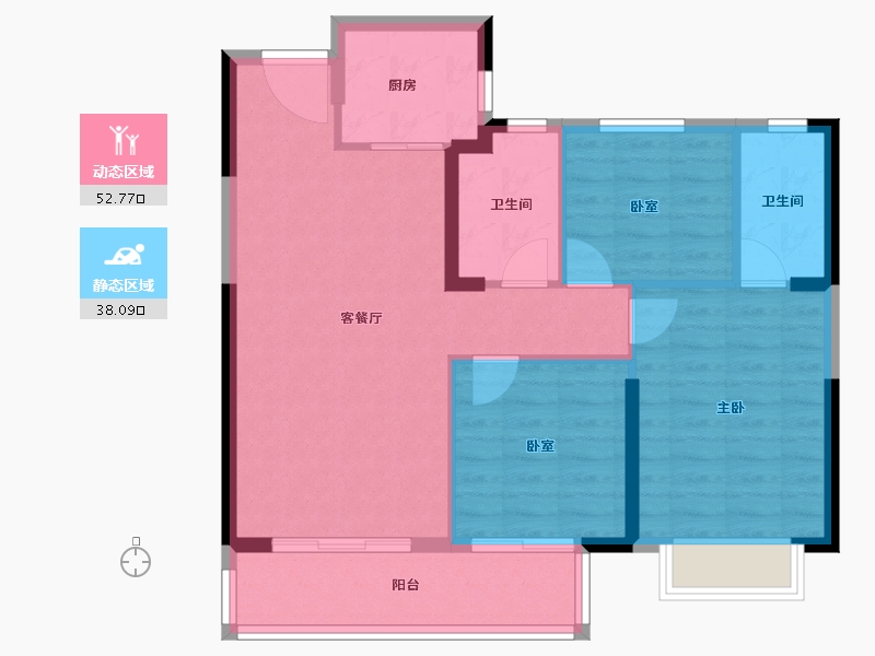 福建省-莆田市-保利城天宸-82.09-户型库-动静分区