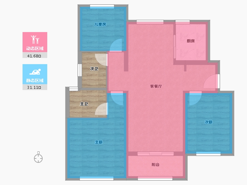 福建省-福州市-中海凤凰熙岸-71.20-户型库-动静分区