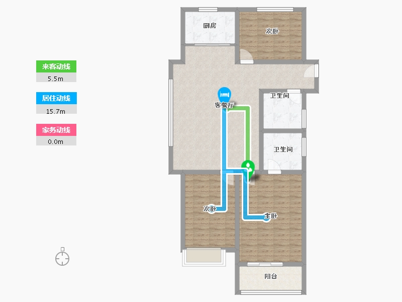 山东省-菏泽市-鑫源麗水城-105.15-户型库-动静线