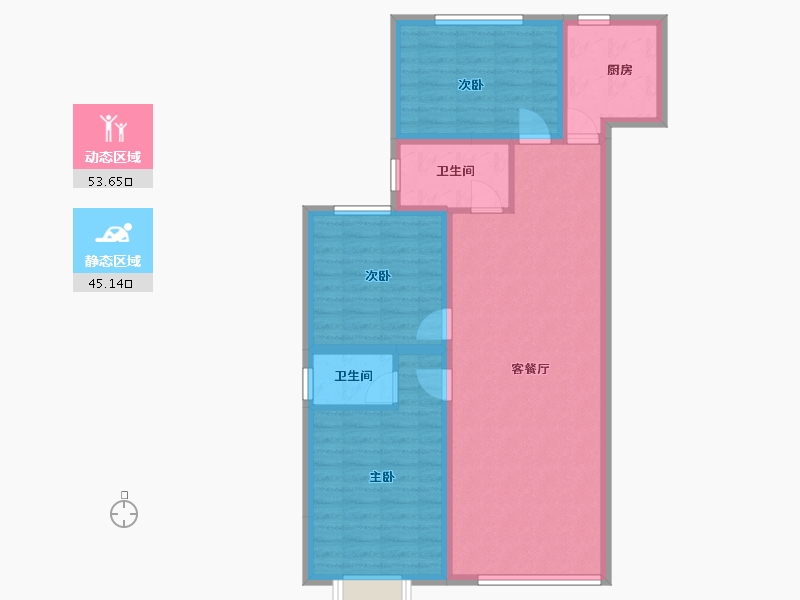 甘肃省-金昌市-恒昌首府-88.37-户型库-动静分区