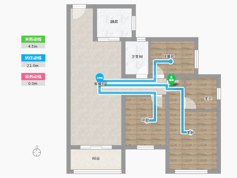 福建省-福州市-中海凤凰熙岸-71.20-户型库-动静线