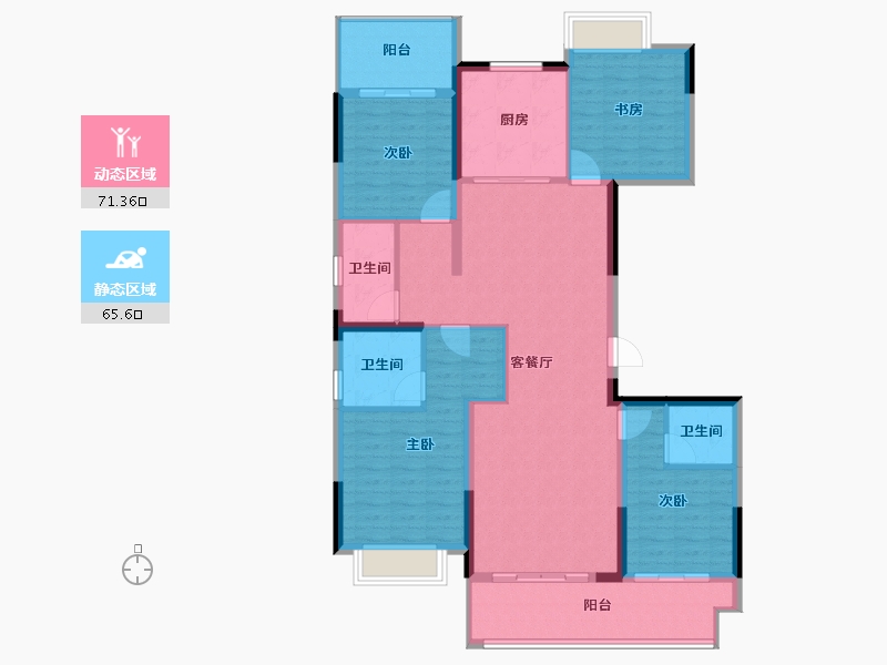 福建省-莆田市-铜锣湾万达广场-123.92-户型库-动静分区