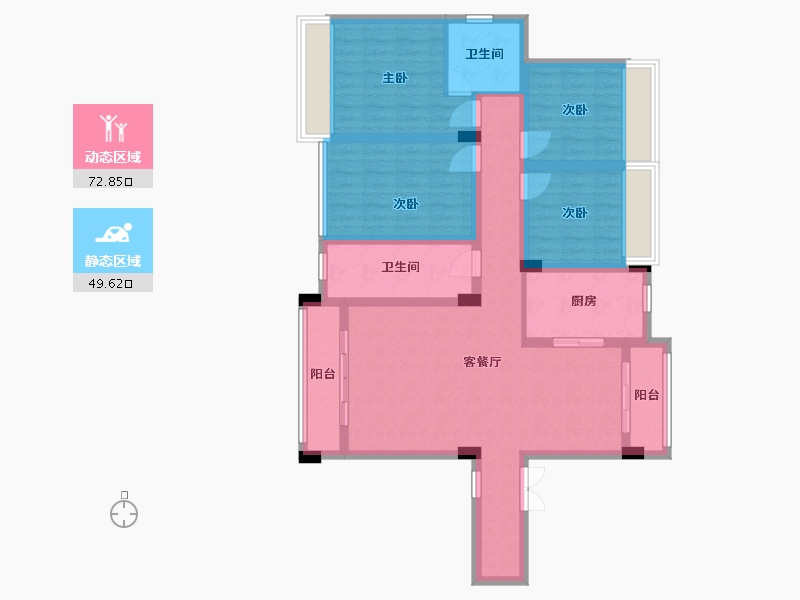 湖南省-邵阳市-北城佳苑-140.76-户型库-动静分区