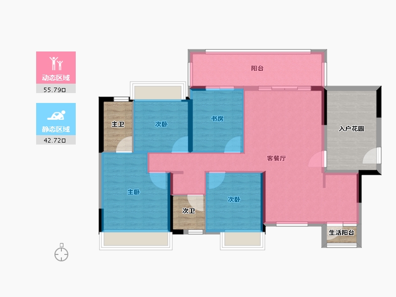 广东省-韶关市-奥园文化旅游城明玥盛境-110.33-户型库-动静分区