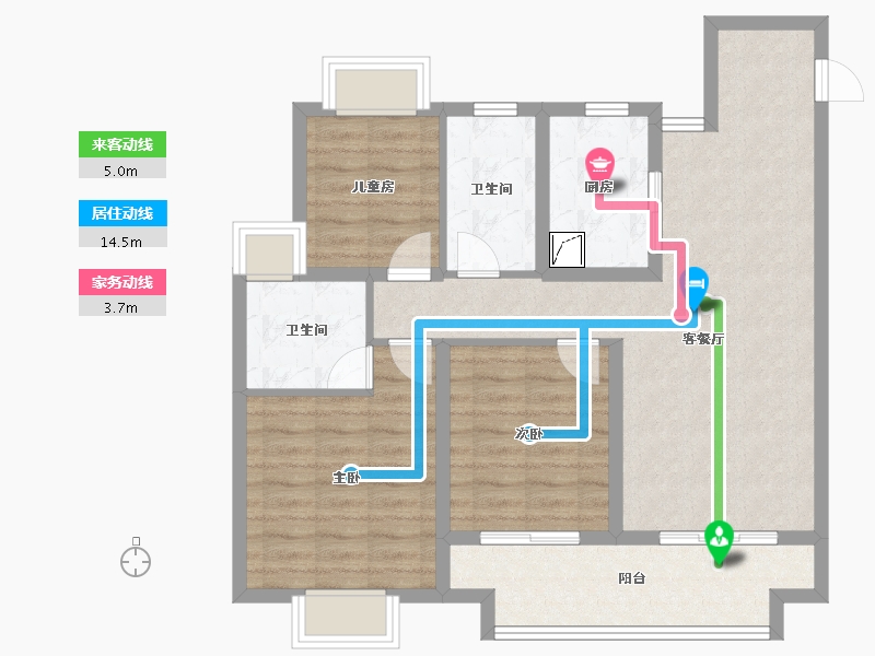 江西省-上饶市-金科奥园·铂悦都会-86.01-户型库-动静线