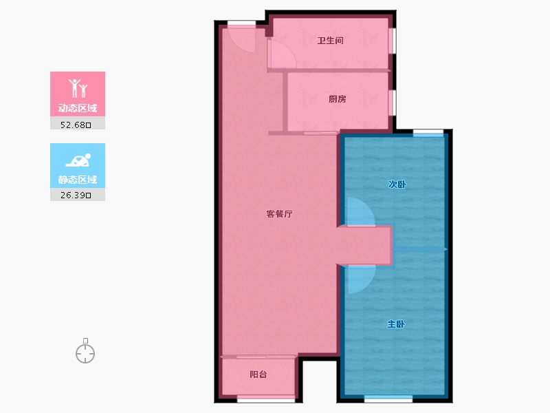 河北省-秦皇岛市-那畔雲起墅-71.21-户型库-动静分区