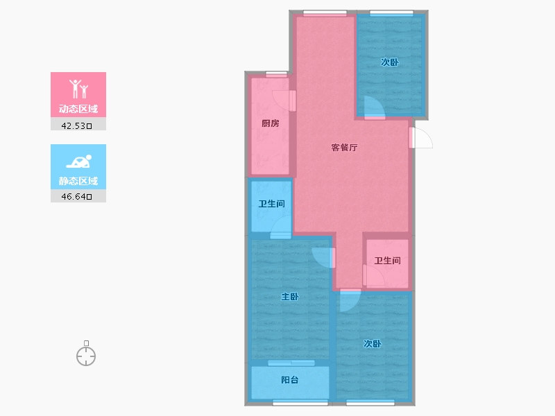 河北省-秦皇岛市-在水一方-79.10-户型库-动静分区