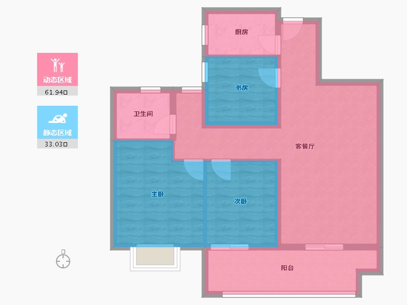 山东省-菏泽市-鑫源麗水城-84.96-户型库-动静分区