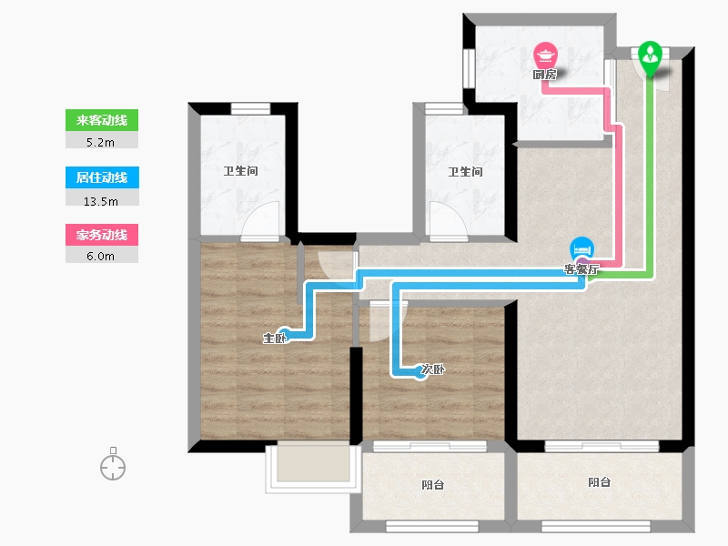 福建省-漳州市-经发万和湖畔首府-70.41-户型库-动静线