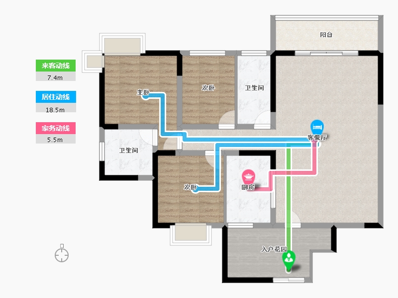 广西壮族自治区-来宾市-晓都·盛苑新街-113.51-户型库-动静线