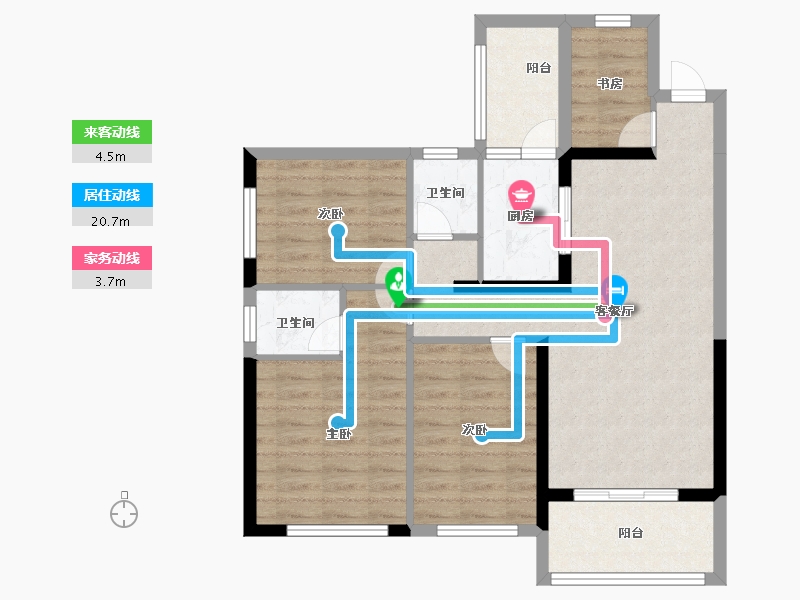 广西壮族自治区-玉林市-世客城九龙上园-82.00-户型库-动静线