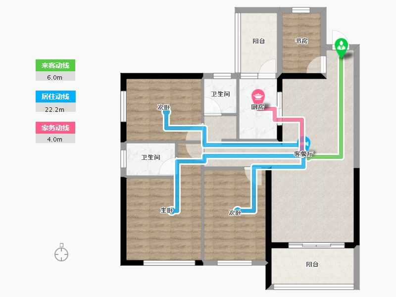 广西壮族自治区-玉林市-世客城九龙上园-96.87-户型库-动静线