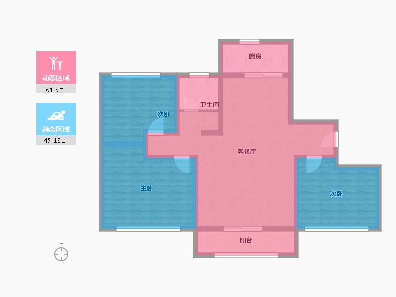 山东省-济宁市-久泰学府名都-94.86-户型库-动静分区