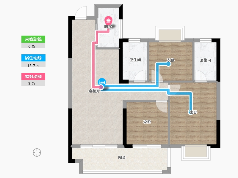 江西省-上饶市-晶科·广信公馆-80.01-户型库-动静线