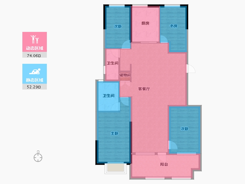 山东省-烟台市-中房福莱盛景-113.34-户型库-动静分区