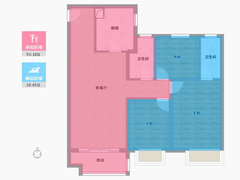 山西省-吕梁市-御景湾-90.00-户型库-动静分区