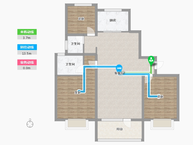 山东省-济宁市-九巨龙龙城华府-105.15-户型库-动静线