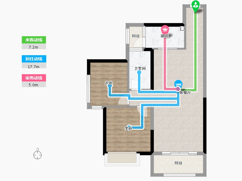 湖南省-株洲市-顺凯公馆-76.01-户型库-动静线