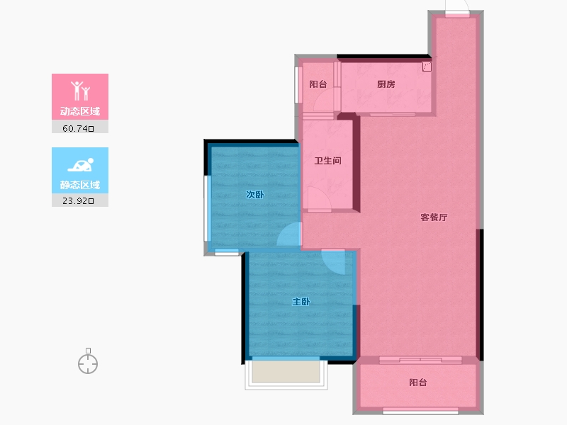 湖南省-株洲市-顺凯公馆-76.01-户型库-动静分区