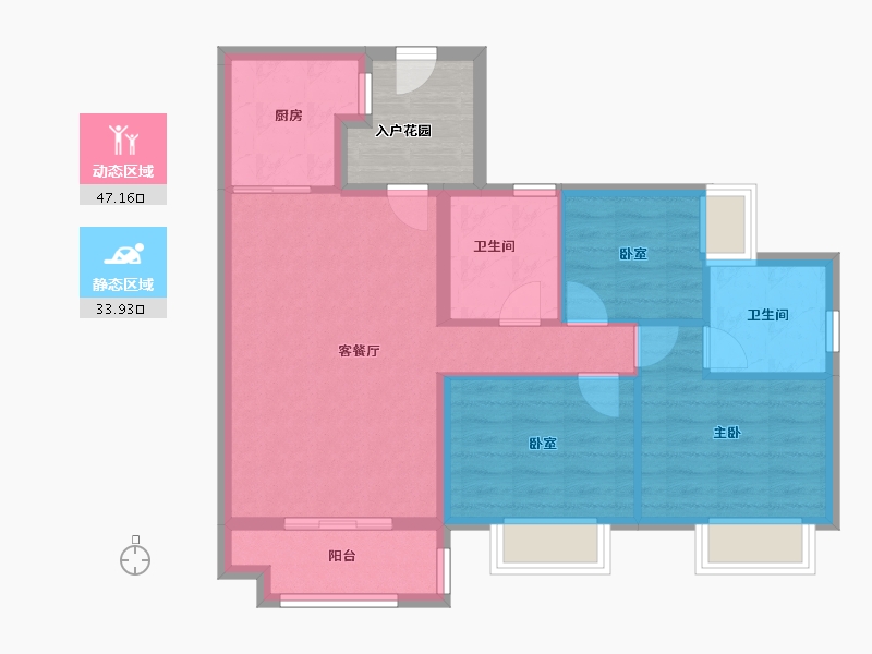 广东省-广州市-实地广州常春藤-77.70-户型库-动静分区