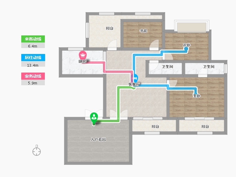 山东省-济宁市-百大生态庄园-107.87-户型库-动静线