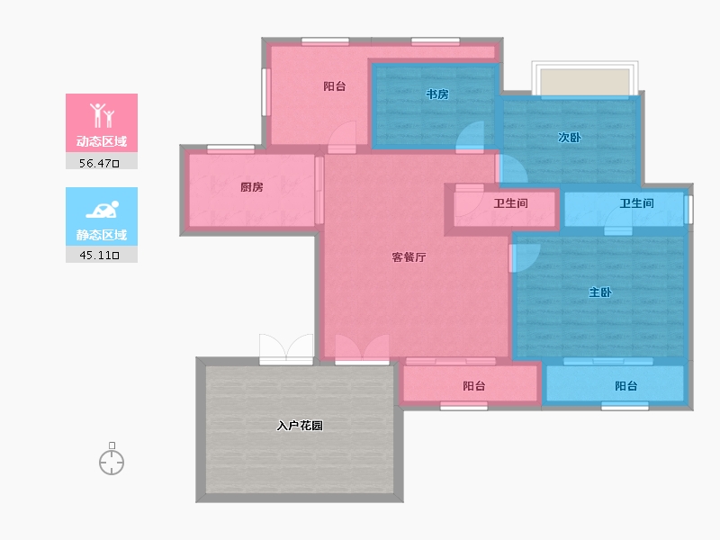 山东省-济宁市-百大生态庄园-107.87-户型库-动静分区