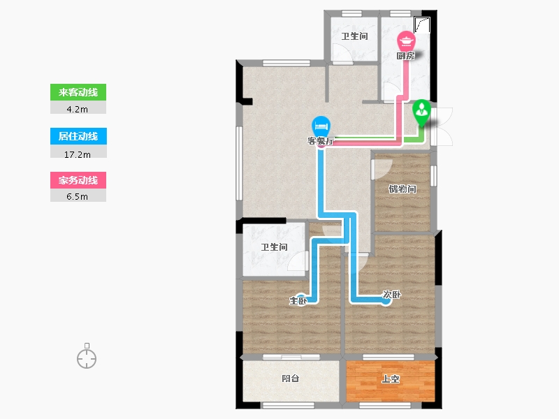 浙江省-宁波市-悦香园-97.00-户型库-动静线